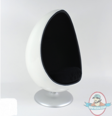 1/6 Scale Men in Black Designer Egg Chair for 12quot; Figure 