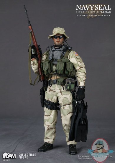figure action ops gi joe navy special Scale Camo Rifleman by SEAL Navy Desert Riverine Ops 1/6
